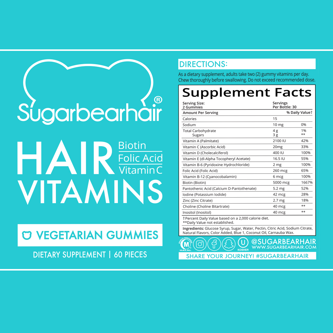 Sugar Bear Hair Hair Vitamins 60 | المودة كروب Almawada Group